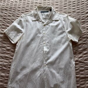 Perry Ellis Cream Casual Button Down Shirt